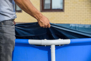 matt covering a pool