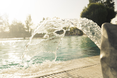 Draining Pool Water Feature